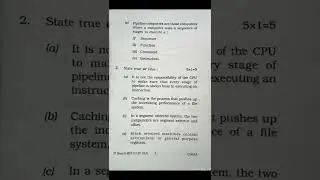 Computer Organization and Architecture  Previous question paper || COA question paper MCA 2019