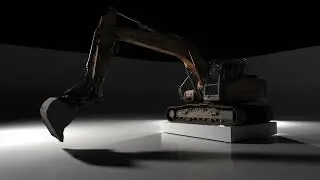 blender rigged excavator