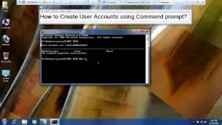 How to create User Accounts via Command Prompt?