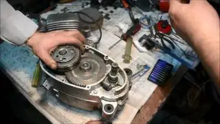 Replacing the internal kickstarter spring with an external one on an early Sh58