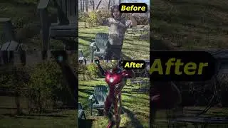 Behind the Scenes of "My New Iron Man Suit" - VFX Test #shorts