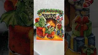 дракон у камина - 3d вышивка 😍 #вышивка #вышивкакрестом #вышивкакрестиком #embroidery