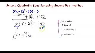 Solve a QE by Square root method Part 2