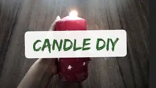 DIY Candle decoration idea. Christmas candle DIY