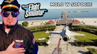 I landed at the pier in Sopot in an F16! 🛫 Microsoft Flight Simulator
