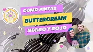 Como pintar Buttercream color negro facil y sin sufrir en el intento #buttercream #buttercreamnegro
