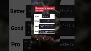Keep code readable! 