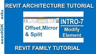 Autodesk Revit Tutorials ગુજરાતીમાં-Beginner Tutorial in Gujarati 7-Offset, Mirror & Split Commands