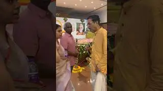 Karthik Raja with his wife at Ramanashramam 100 years celebrations #karthikraja #ilaiyaraja #yuvan