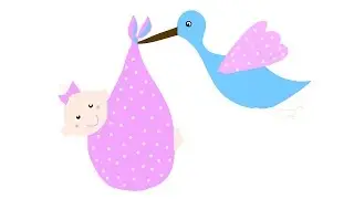 How to draw a stork in Illustrator. Как нарисовать аиста в иллюстраторе