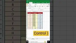 How to HIDE COLUMNS In Excel Using Shortcut 