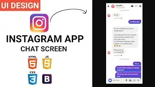 Instagram App UI Template - E06 - Chat Screen | HTML CSS BOOTSTRAP Speed Coding