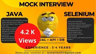 Automation Testing Interview [3-4 YOE] | Skills : Java + Selenium + Manual | Software Testing Zone