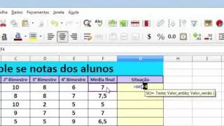Função Se no Libreoffice Calc