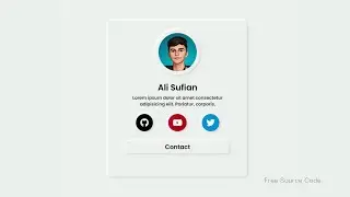 Profile card using HTML and CSS