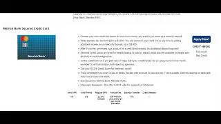 "Build Your Credit with Merrick Bank Secured Credit Card | Flexible Deposits & Monthly FICO Score"