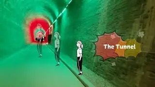 This is the tunnel for  2200 ft long walk.