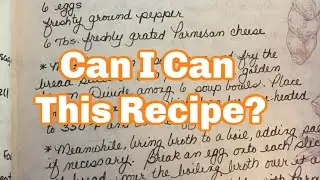 Can I Can This Recipe?