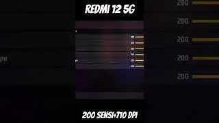 BEST SENSITIVITY FOR REDMI 12 5G AFTER UPDATE || FREE FIRE SENSITIVITY OB44
