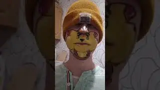медведь на лице