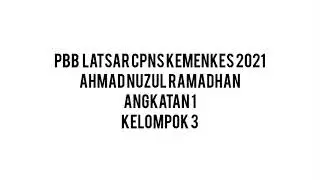 PBB LATSAR CPNS KEMENKES Tahun 2021