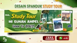 Desain Spanduk Study Tour (FREE CDR) - #nurdesigns