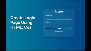 login page html | Css