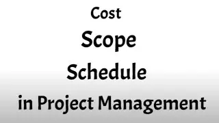 Cost, Scope and Schedule in Project Management