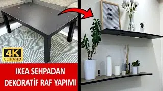 İkea Lack Sehpa Rafa Dönüştü | Eski Orta Sehpa Geri Dönüşüm | İkea Sehpadan İkea Duvar Rafı Yapımı