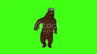 RUSSIAN BEAR dancing on #greenscreen #viral