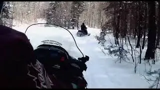 Riding a Snowmobile in the Mountains of Canada #shorts