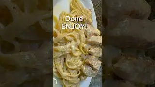 BEST EVER PORK CHOPS  FETTUCCINE ALFREDO #cooking #shortsvideo #food #asmr #shorts #pastarecipe
