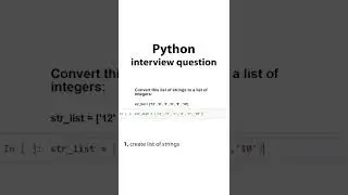 python interview question