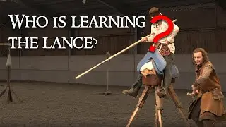 MYSTERY GUEST learns to use a lance! (who is it?)