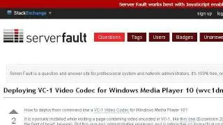 How-To Install The VC-1 Codec