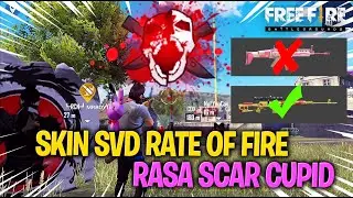 REVIEW SKIN SVD RATE OF FIRE RASA SCAR CUPID KENCENG BRO!! - FREE FIRE INDONESIA