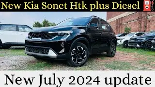 🔥Kia Sonet Htk Plus Diesel Manual july 2024 Review in Details #kiasonethtkplus