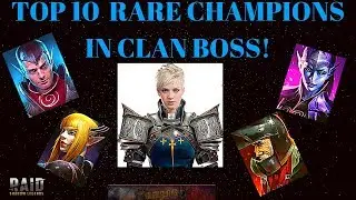 Top 10 Best Rare Champions For Clan Boss| Raid: Shadow Legends