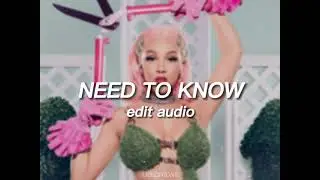Need To Know - Edit Audio
