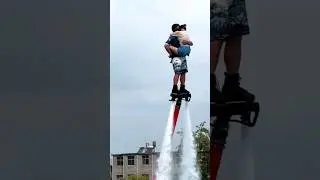 Flyboard is so fun 😎😍✌️Girl is enjoying so much 