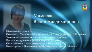 Учитель начальных классов Мамаева Ю. В.  (2021)