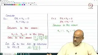 Lec 41 Homogeneous system of linear equations and null space of a matrix
