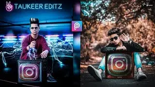 PicsArt 3D Neon Instagram TV Photo Editing Tutorial in picsart Step by Step in Hindi - Taukeer Editz