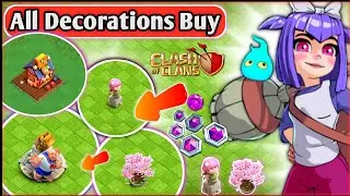 Buying All Decoration In Anime Clash Event In Clash Of Clans🤩|
