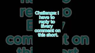 I Have to Reply to Every Comment! #shorts  #comment #challenge