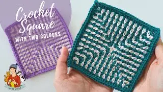 Crochet Moss Stitch In A Square / Beginner Friendly Tutorial