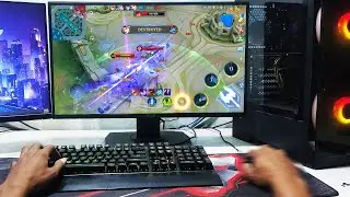 Mobile Legends : Lancelot on pc🖥👽 Vs Mobile player📱⚡ [HANDCAM] Smooth Gameplay (144hz)