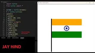 INDIAN FLAG using python(1)