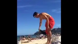 Changing clothes and putting on swimwear at the beach