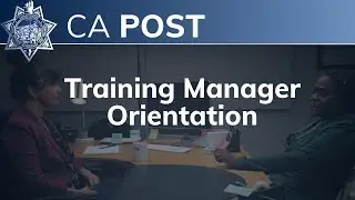 Training Manager Orientation